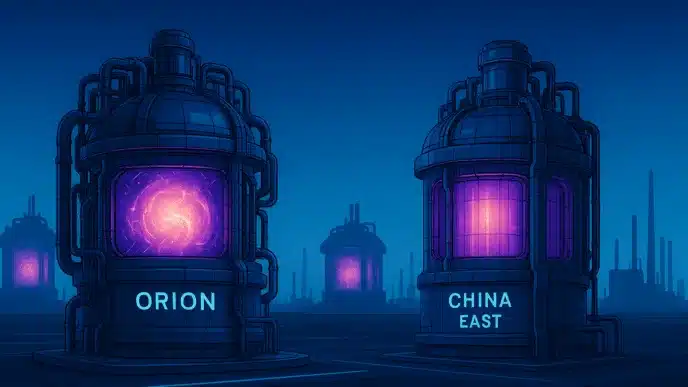 AI fusion power plants 2025 Helion and EAST